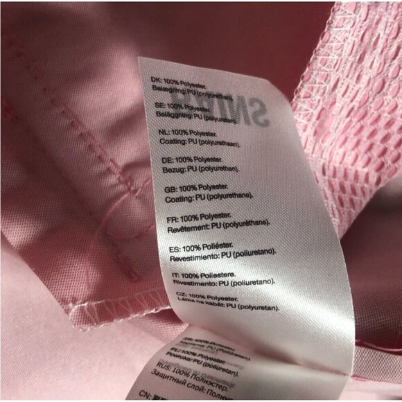 NWT RAINS Rain Coat Unisex Long Jacket Hood Pink Sky 12020 - Medium MSRP $125 - Picture 5 of 15